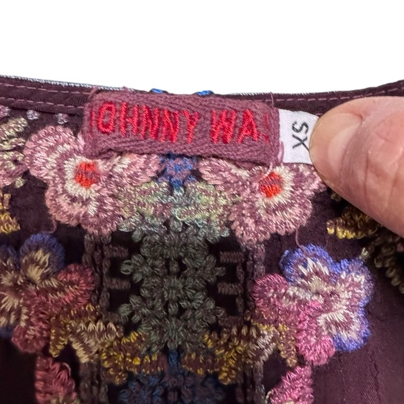 Johnny Was Rosa Tunic Embroidered Pullover Plum Merlot Boho Bohemian Size XS - Picture 5 of 8